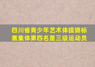 四川省青少年艺术体操锦标赛集体第四名是三级运动员