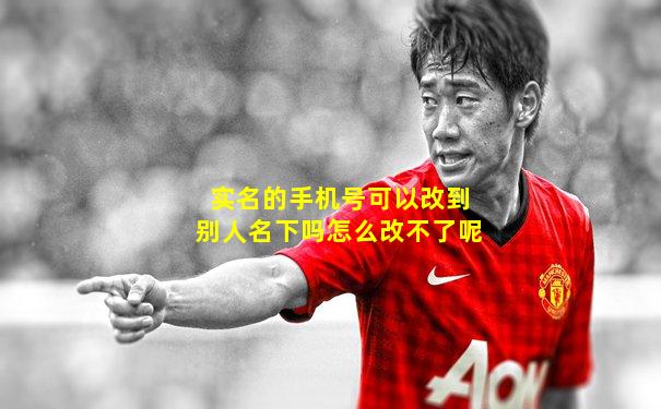 实名的手机号可以改到别人名下吗怎么改不了呢