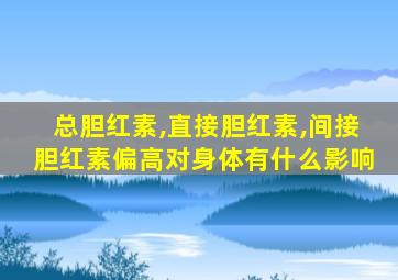 总胆红素,直接胆红素,间接胆红素偏高对身体有什么影响