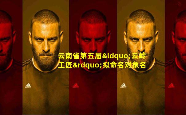 云南省第五届“云岭工匠”拟命名对象名单公示