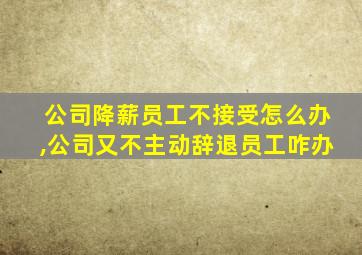 公司降薪员工不接受怎么办,公司又不主动辞退员工咋办