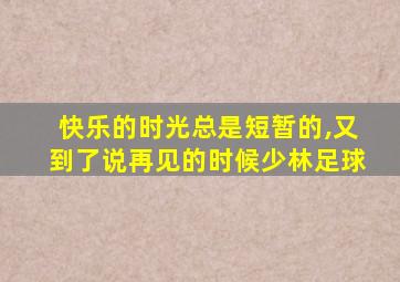 快乐的时光总是短暂的,又到了说再见的时候少林足球