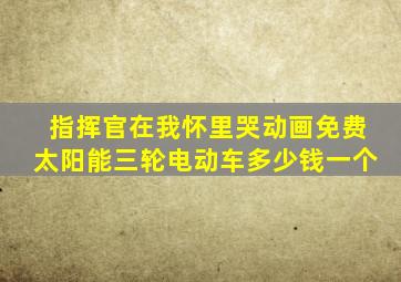 指挥官在我怀里哭动画免费太阳能三轮电动车多少钱一个